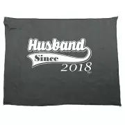 Husband Since 2018 - Funny Novelty Sports Microfiber Towel Gift Gifts