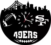 Wooden Wall Clock San Francisco Football Team Gifts for Men him her Women Pla...