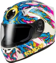 Fly Racing Revolt FS Space Creep Helmets Light Blue/White/Pink MS