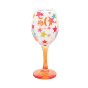 Gibson Gifts 50 Birthday Party Wine Glass Toasting Tumbler Drinkware Orange
