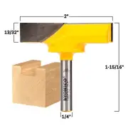 2" Diameter Bottom Cleaning Router Bit - 1/4" Shank - Yonico 14871q