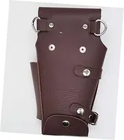 Healeved Professional Barber Tools Holder Pouch Durable Scissor Organizer Waist Bag for Hairdressers Multi Functional Design for Combs Clips Accessories Brown