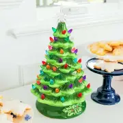 Ceramic Christmas Tree Tabletop 15in Holiday Decoration 64 Multicolor Light Star