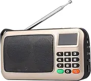 LAPOOH W405 FM Digital Radio Portable USB Wired Computer Speaker HiFi Stereo Receiver w/Flashlight LED Display Support TF Music Play