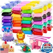 MuseLuxe Air Dry Clay - 96 Pack Modeling Clay Kit with 3 Sculpting Tools,Safe