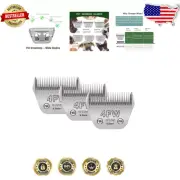 Premium Wide Grooming Blades 3/8" for Andis, Oster A5 & Wahl KM10 Clippers