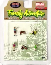 Family Adventure 6 Figure Set (MiJo Exclusives) Diecast 1:64 Scale Model -