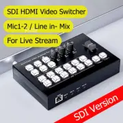 SDI HDMI Video Switcher Multi Camera Live Stream Station Video Record Audio Mix