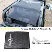 Soft Top Sunshade Mesh Bikini Roof Anti-UV PVC for Jeep Wrangler JL JLU JT 2018+ (for: Jeep)