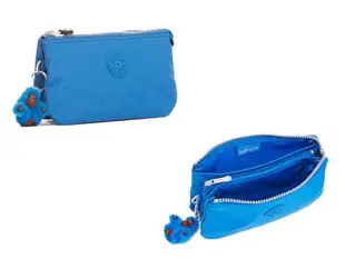 [美國精品屋] 比利時品牌 KipLing 藍色零錢包/萬用包 (附小猩猩鑰匙圈)