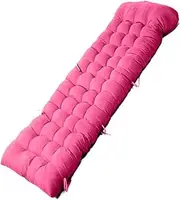 Non-Slip Cap and Adjustable Band for Indoor Outdoor Sun Lounger Cushion, Thicken Sun Lounger, Deckchair, Outdoor Deckchair Mattress for Garden, Terrace, Balcony(Rose Pink)