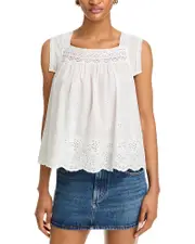 Wayf Claudia Eyelet Top
