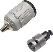 PZNGNKELPT 2-13mm Keyless Drill Chuck 1/2inches-20UNF Thread Quick Change Adapter SDS-Plus Shank 1/4inches Hex Fit For Rotary Hammer/Hammer Drill chuck(Chuck Wrench Shank)
