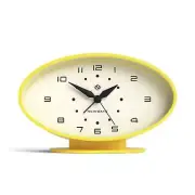 NEW Newgate Ronnie Retro Oval Alarm Clock, Yellow, 16cm