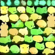 10/30/50PCS Mochi Squishy Toys Glow in the Dark Kawaii Animal Squishies Stress R