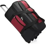 [PJFSI] Rolling Duffle Bag with Wheels, Large Travel Bag，Weekender Overnight Bag for Travel, Business Trips(Red,Large)