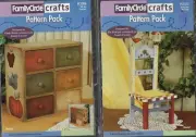 Family Circle Crafts Patten Pack ~Folk Art Seed Box & Springtime Mini Chair