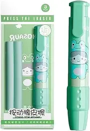 Retractable Eraser - Cute Pencil Eraser | Retractable Erasers for Children Rubber Pen Eraser Click on Eraser Various Colour Correction Accessories