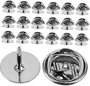 [STOBOK] Pin Backstab Ties Lapel Pin Accessories for Boutonniere Pins Hat Pins Dowels Pins for Hats Pin Backing Clutch Pin Backs Tie Slide Pin Backs for Enamel Pins Metal Silver