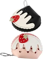 [Holibanna] 2pcs Pink Coin Purse Mini Wallet for Women Small Zipper Pouch for Purse Sturdy Metal Zipper