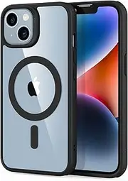 ESR for iPhone 14 Case, iPhone 13 Case, MagSafe Phone Case Supports Magnetic Wireless Charging, Shockproof Military-Grade Protection, Smooth Grip, Classic Hybrid Cover for iPhone 14/13, Clear Black