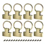8Pcs 22mm/ 0.87" Key Fob Hardware with Keychain Ring Purse Hardware Bronze Tone