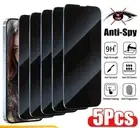 5Pcs Full Cover Privacy Screen Protector For iPhone 11 12 13 14 16 15 Pro Max