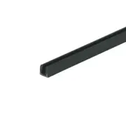 Outwater Black Plastic U-Channel, Fits Panels 1/8” Thick, 3/16'' Legs, 1/8''