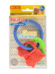 Nuby Chewy Charms Teether Ring - blue/multi, one size