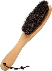 HIDOSNG 1PCS Clothes Brush, Horsehair Garment Brush with Wood Handle, Soft Hair Hat Lint Remover Brush, Suit Brush, Hair Cleaning Kit for Suits Shoes Jacket Furniture