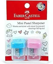 Faber-Castell Minibox Sharpener 2Pc in A Blister Card, Assorted Colours, Fcc584601