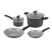 Davis & Waddell Thornbury Recycled Aluminium Cookset 4pcs Set Brown & Beige