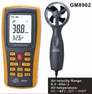 GM8902 Meter USB Handheld Anemometer Air Flow Wind Velocity Temperature Tester