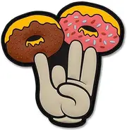 [Patch Fiend] 'Shocker Donuts' Humorous Funny PVC Patch: Custom Patches - Tactical Hook Backed Patch for Morale Patch Collectors, Military, Meme Lovers, The Shocker, Meme 3D PVC Patches Tactical