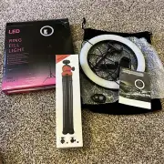 New LED Ring 10” Fill light With Table Top Tripod And Remote