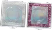 VICASKY Stable Material Eyelash Box 2pcs Plastic Makeup Tool Case Cards for Lash Storage