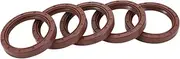 X AUTOHAUX Universal Oil Seal TC Double Lip W Steel Spring Seal Ring Rotary Shaft Seal 36x46x7mm High Pressure Fluorine Rubber Brown 5 Pcs