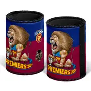 Brisbane Lions AFL 2024 Grand Final Premiers Can Cooler Caricature