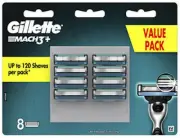 Gillette Men'S Mach3+ Manual Razor Blades Value Pack with 8 Cartridges