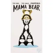 Mom Gift "Amazing Mama Bear" Panda Enamel Pin on Gift Card