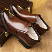 Men's Winter Warm Casual Leather Shoes Oxford Dress Shoes for Men