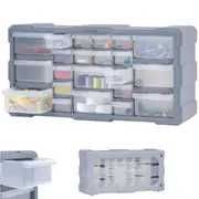 24 Drawer Wall Mounted Free Standing Storage Rack Organiser Workshop Craft Kitch