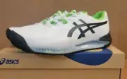 ASICS Men's Gel-Resolution 8 Size: 9.5 White/Green Gecko 1041A079-105