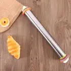 Stainless Steel Fondant Bakeware Mat Dough Roller Baking Tools Rolling Pin