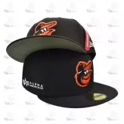 New Era Baltimore Orioles ALPHA Industries Orange Army 59Fifty 5950 Patch Fitted