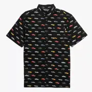 DGK SHORT SLEEVE BUTTON UP SHIRT DRIFTER BLACK BNWT
