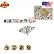 Ezee~Visit Pet Safety Mat in Black & White Paw Print - Standard Size 23" x 36"