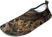 [BTCOWZRV] Water Shoes for Women Men Cool Steampunk Gears Water Sports Shoes Slip-on Breathable Lightweight Athletic Aqua Sock