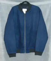 Ben Sherman Mens Blue Wool Boomer Jacket size XL