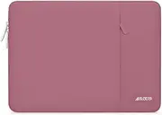 MOSISO Laptop Case 13.3 inch, 13-13.3 inch Laptop Sleeve Compatible with MacBook Air/Pro 13 / Pro 14, HP Dell ASUS Lenovo Notebook, Polyester Vertical Computer Sleeve Bag with Pocket, Dusty Rose